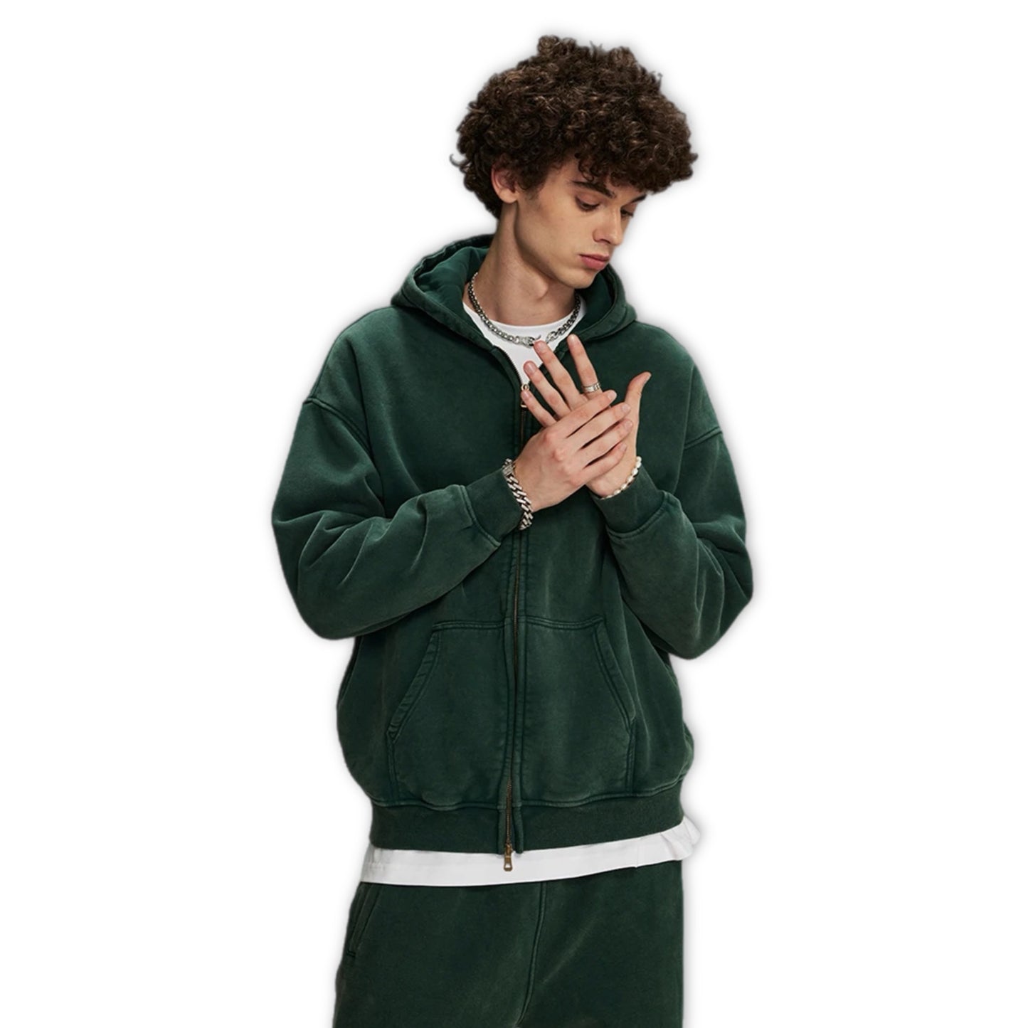 GRADIENT CARDIGAN ZIP UP